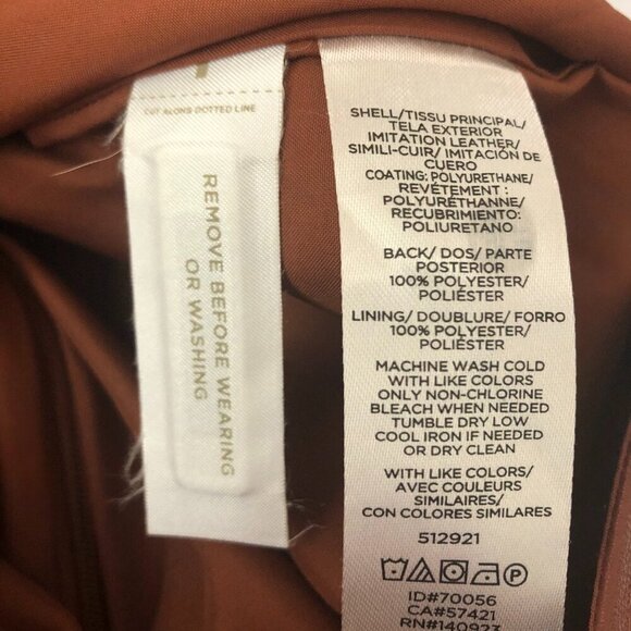 Loft Vegan Leather Mini Skirt Maroon Size 2 - Picture 8 of 9